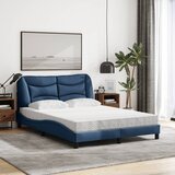  Krevet s madracem Hvar plavi 140 x 190 cm od tkanine | shoptok.hr