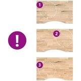 vidaXL Mizna plošča neobdelan 80x60x2,5 cm trdna hrastovina | Shoptok.si
