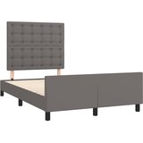 vidaXL Okvir za krevet s uzglavljem sivi 120 x 190 cm od umjetne kože | shoptok.hr