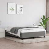  Okvir za krevet bez madraca tamnosivi 140 x 190 cm od tkanine | shoptok.hr