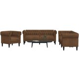  Set sofe 3 pcs Smeđa 201.5 x 74.5 x 74.5 cm tkanina | shoptok.hr