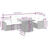 vidaXL 7-dijelni set vrtnih sofa sivi od poliratana | shoptok.hr