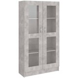 vidaXL Vitrina betonsko siva 82,5x30,5x150 cm iverna plošča, (20771717) Cene