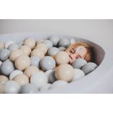 MeowBaby Sivi telovadni bazen z žogicami ø 90x30 cm Montessori - | Shoptok.si
