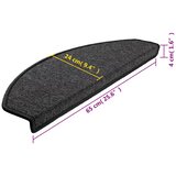  Prostirke za stepenice 15 kom 65x24x4 cm antracit poluokrugle velike | shoptok.hr