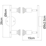 Globo 57381-2L - LED spot svetiljka OLANA 2xGU10/3W/230V | Eponuda.com