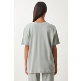 Happiness İstanbul Women's Gray T-Shirt Tracksuit | Shoptok.si