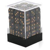 Chessex kockice - opaque - black & gold - dice block (36) 12mm Cene