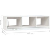 vidaXL Klubska mizica bela 110x50x34 cm trdna borovina | Shoptok.si