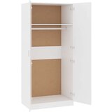  Garderobna omara bela 80x52x180 cm iverna plošča | Shoptok.si