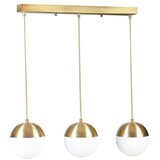 Opviq Küre 3 Lü Sıralı eskitme beyaz Camlı Sarkıt goldwhite chandelier Cene