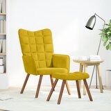  Opuštajuća fotelja sa stolicom žuti baršun | shoptok.hr