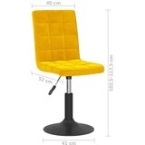 vidaXL Okretne blagovaonske stolice 4 kom boja senfa baršunaste | shoptok.hr