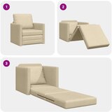 SOFA na razvlačenje 2-u-1 Krem 74x77x81 cm Tkanina | shoptok.hr