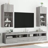 vidaXL TV omarica z LED lučkami 2 kosa siva sonoma 40,5x30x90 cm | Shoptok.si