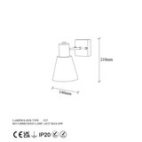 Opviq lights Zidna lampa E27 Max 40W, Zlatna | Eponuda.ba