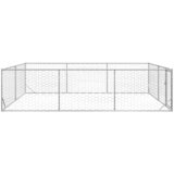 Vanjski pseći boks s vratima 3x4x1 m pocinčani čelik | shoptok.hr