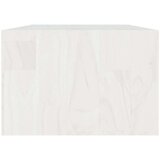 vidaXL Klubska mizica bela 110x50x34 cm trdna borovina | Shoptok.si