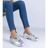 Gemre Silver classic loafers with Amikol embellishment | shoptok.hr