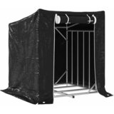  Stalak za drva za ogrjev s kišnom navlakom 100,5x100,5x110,5 cm | shoptok.hr