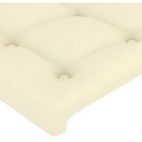  Uzglavlje s ušima krem 83 x 23 x 118/128 cm od umjetne kože | shoptok.hr