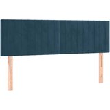  Uzglavlja tamnoplava 144x5x78/88 cm baršunasta | shoptok.hr