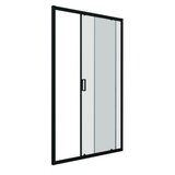 Sanotechnik Drsna tuš vrata Elite (120 x 195 cm, črni profili, steklo: 6 mm) | Shoptok.si
