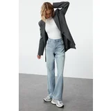 Trendyol Light Blue More Sustainable Normal Waist Wide Leg Jeans