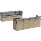 Maison Chic Seti vrtnega pohištva - Vrtna garnitura 9-delna z blazinami bež poli ratan, (21796532) | Shoptok.si