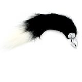 Kiotos steel buttplug s fox tail black Cene