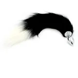 Steel Buttplug S Fox Tail Black