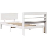  Okvir kreveta s uzglavljem bijeli 75x190 cm od borovine | shoptok.hr