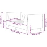  Posteljica za malčke z vzglavjem Policijska modra 70 x 140 cm, (5000105116) | Shoptok.si