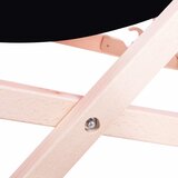 springos sklopiva drvena ležaljka crna | shoptok.hr