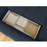 Bobochic Paris Temno modra raztegljiva/s prostorom za shranjevanje kotna sedežna garnitura (desni kot/v obliki črke "U") Fuji – | Shoptok.si