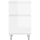  Komode 2 kom sjajne bijele 40 x 35 x 70 cm konstruirano drvo | shoptok.hr