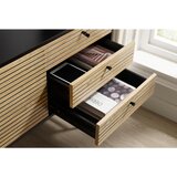 Livetastic ŠIROKA KOMODA, črna, barve hrasta | Shoptok.si