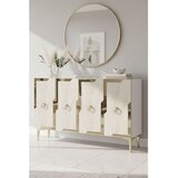 Hanah home komoda Seza 120, 120 cm, bela / travertin / zlatna | Eponuda.com