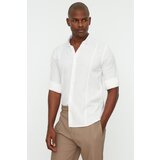 Trendyol White Men's Super Slim Fit Buttoned Collar Handled Epaulet Shirt | ePonuda.com