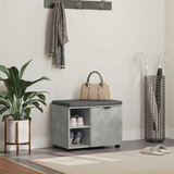  Klupa za hodnik s jastukom Betonsko Siva 60 x 38 x 46 cm | shoptok.hr