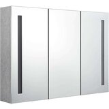 vidaXL LED kupaonski ormarić s ogledalom boja betona 89 x 14 x 62 cm | shoptok.hr