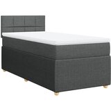 Maison Chic Box spring postelja - Vzmetna postelja z vzmetnico temno siva 80x200 cm blago SL18299, (21893782) Cene
