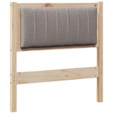 vidaXL tapecirano vzglavje rjava 75 cm masivna borovina in tkanina | Shoptok.si