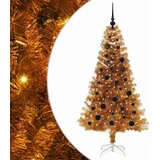 vidaXL Božično drevo med 150 LED z stojalom Zlata 150 cm PET | Shoptok.si