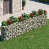 vidaXL Gabionska povišena gredica od pocinčanog željeza 470x50x100 cm | shoptok.hr