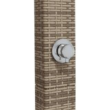 Vanjski tuš sivi 50x55x224 cm od poliratana i bagremovog drva | shoptok.hr