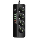 Razvodnik sa 4 mesta 2m 1.5mm2+pr. 4xUSB+tip C | ePonuda.com