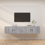 vidaXL Stenska TV omarica 2 kosa siva sonoma 100x34,5x40 cm | Shoptok.si
