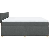 vidaXL Box spring postelja z vzmetnico temno siva 180x200 cm blago | Shoptok.si