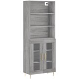 Maison Chic Visoka Komoda - Predalnik siva sonoma 69,5x34x180 cm inženirski les, (21722151) Cene